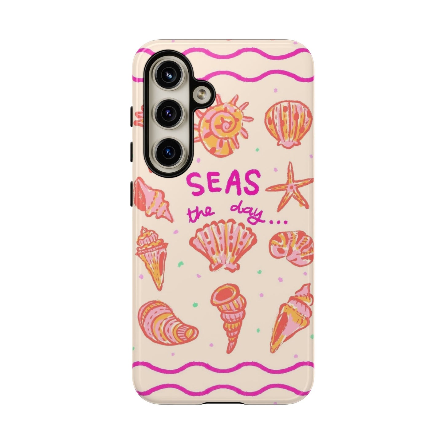 Sea's the Day Phone Case, Cute Shell Design, Ocean Lover Gift, Summer Beach Vibe, Fun Phone Accessory - SmartHomeGoodies