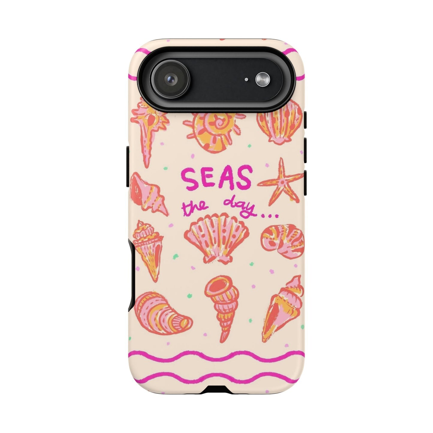 Sea's the Day Phone Case, Cute Shell Design, Ocean Lover Gift, Summer Beach Vibe, Fun Phone Accessory - SmartHomeGoodies