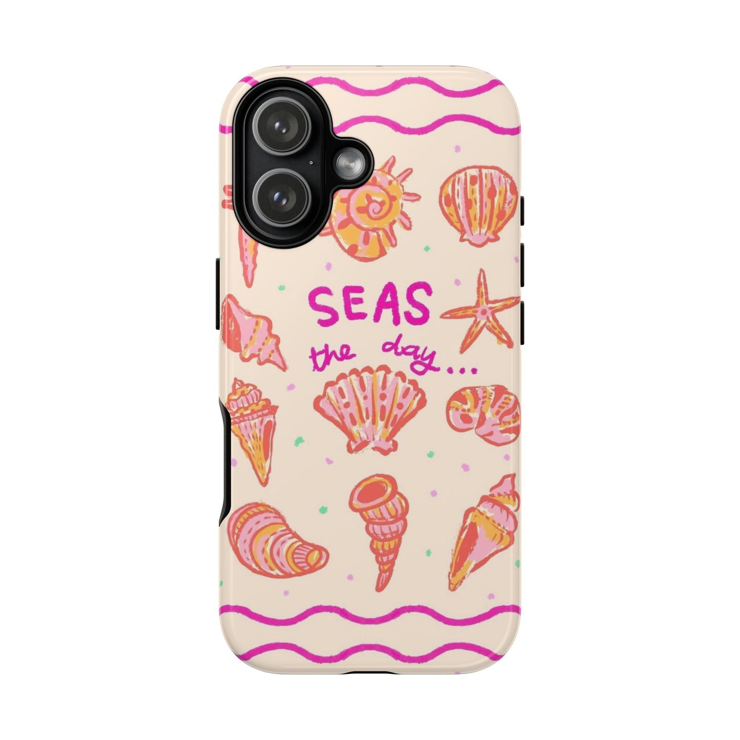 Sea's the Day Phone Case, Cute Shell Design, Ocean Lover Gift, Summer Beach Vibe, Fun Phone Accessory - SmartHomeGoodies