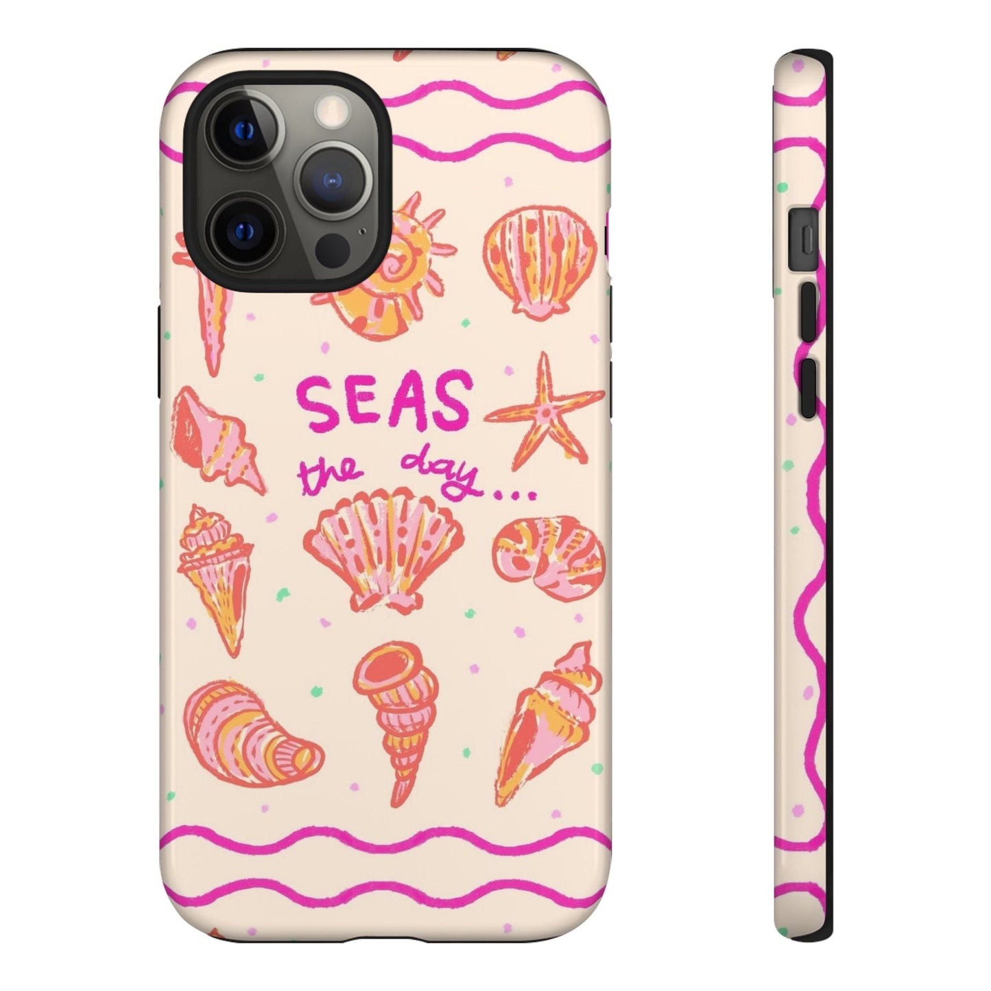Sea's the Day Phone Case, Cute Shell Design, Ocean Lover Gift, Summer Beach Vibe, Fun Phone Accessory - SmartHomeGoodies
