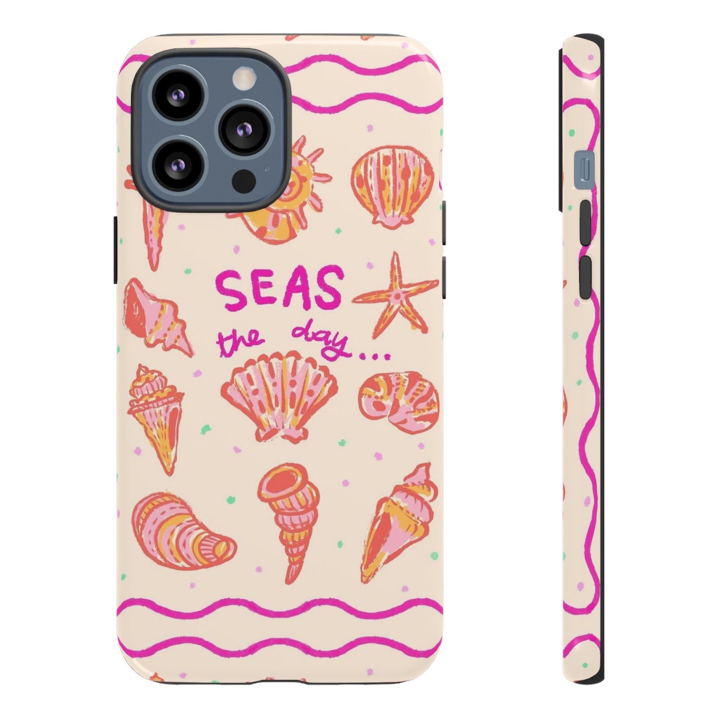Sea's the Day Phone Case, Cute Shell Design, Ocean Lover Gift, Summer Beach Vibe, Fun Phone Accessory - SmartHomeGoodies