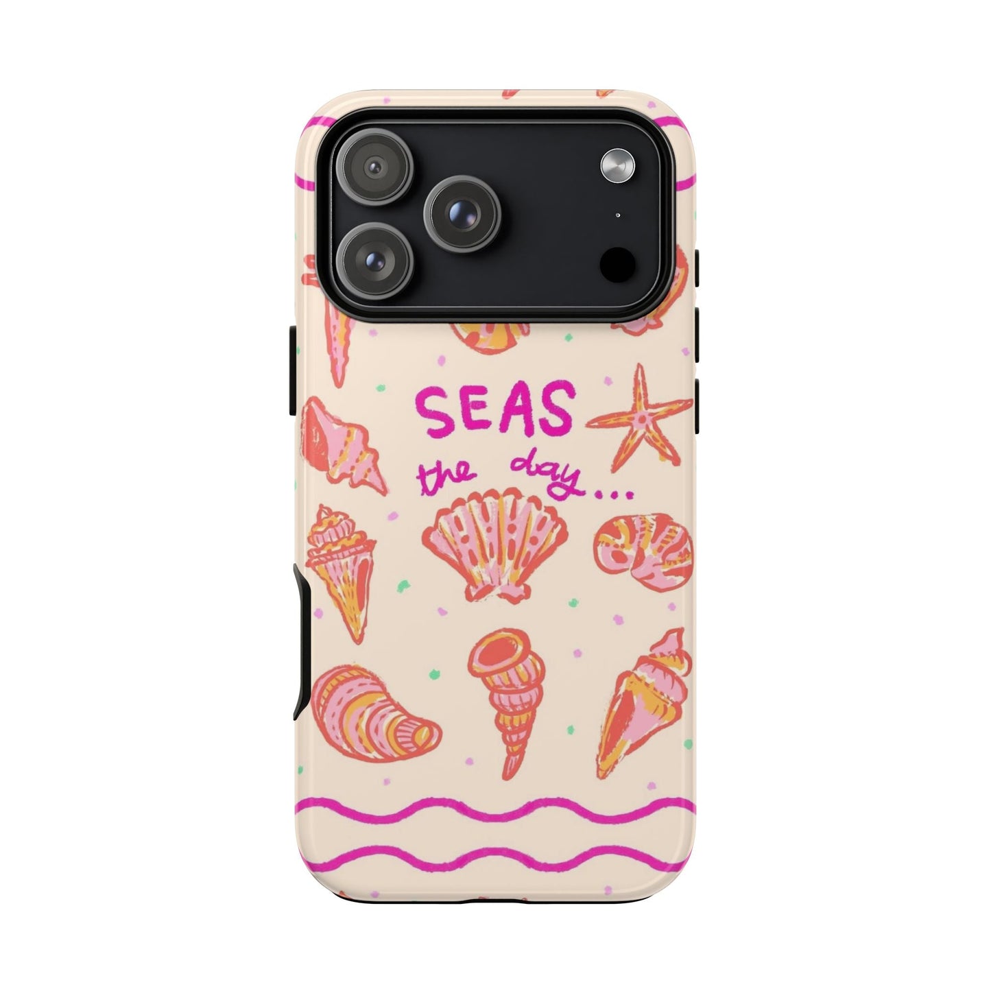 Sea's the Day Phone Case, Cute Shell Design, Ocean Lover Gift, Summer Beach Vibe, Fun Phone Accessory - SmartHomeGoodies
