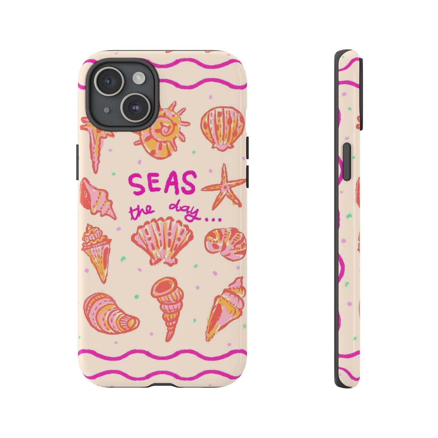 Sea's the Day Phone Case, Cute Shell Design, Ocean Lover Gift, Summer Beach Vibe, Fun Phone Accessory - SmartHomeGoodies