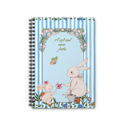 Soft Soul Floral Blue Spiral Notebook - SmartHomeGoodies