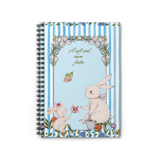 Soft Soul Floral Blue Spiral Notebook - SmartHomeGoodies