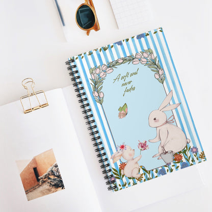 Soft Soul Floral Blue Spiral Notebook - SmartHomeGoodies