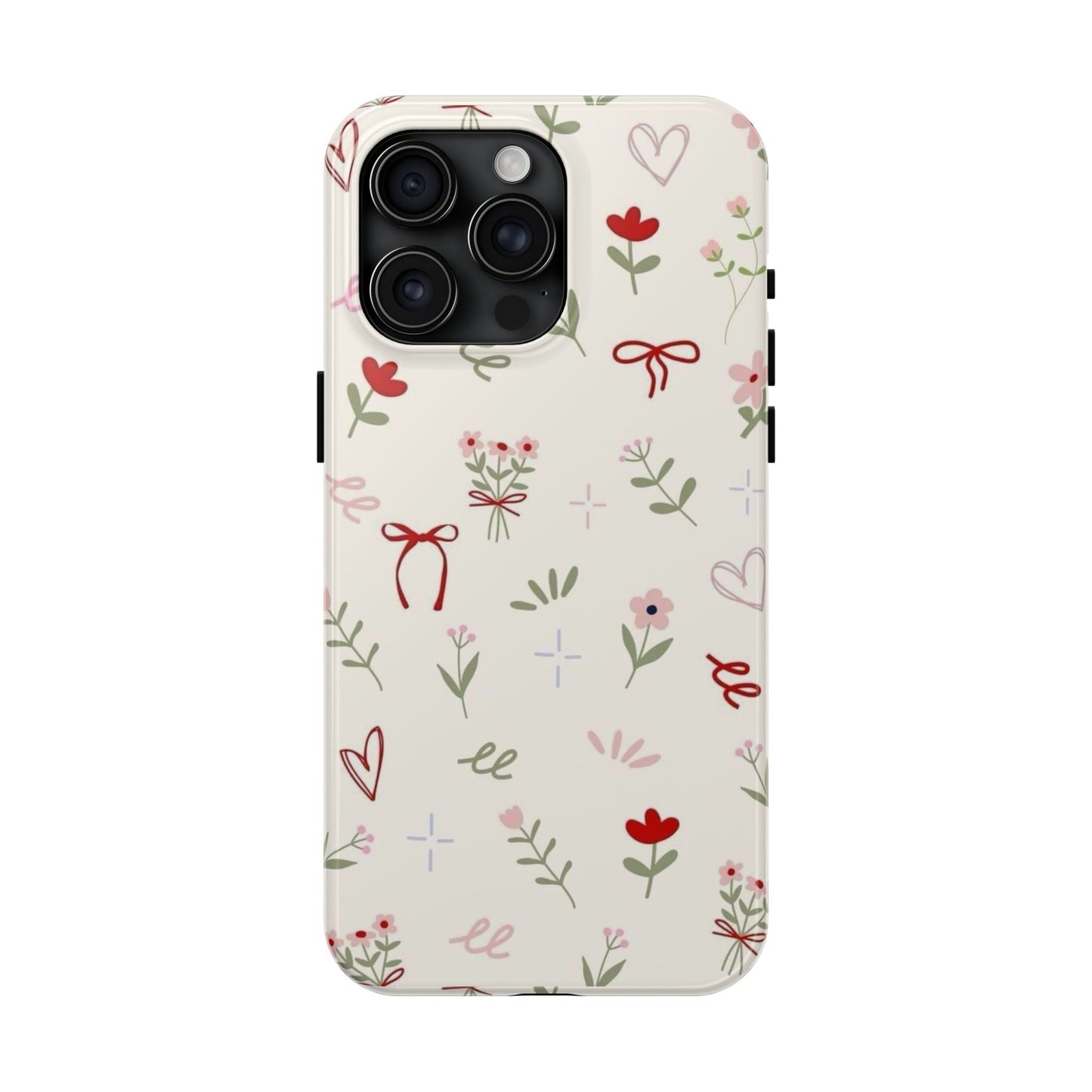Spring Edition Hints of Red Floral Phone Case - SmartHomeGoodies