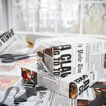 The North Pole Times Newspaper Gift Wrapping Paper - SmartHomeGoodies