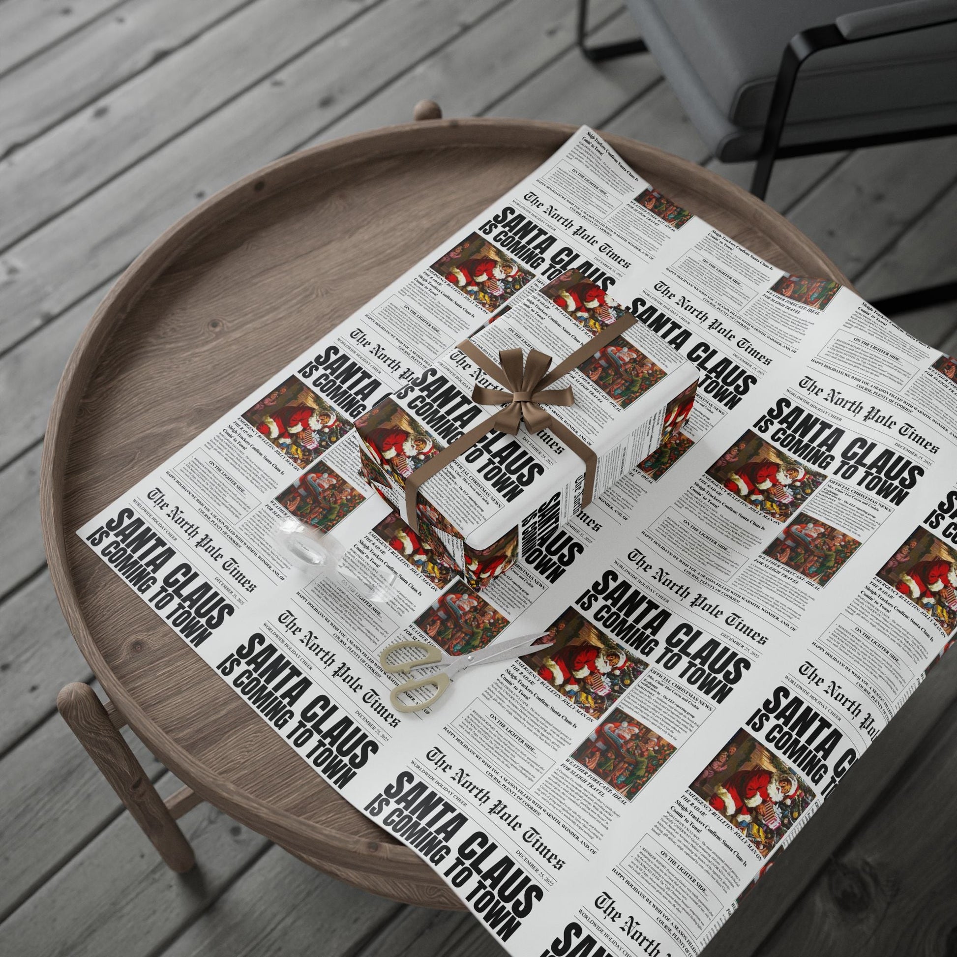 The North Pole Times Newspaper Gift Wrapping Paper - SmartHomeGoodies