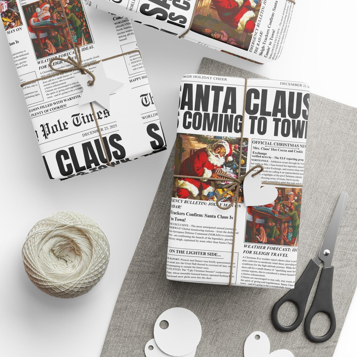 The North Pole Times Newspaper Gift Wrapping Paper - SmartHomeGoodies