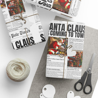 The North Pole Times Newspaper Gift Wrapping Paper - SmartHomeGoodies