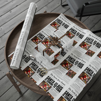 The North Pole Times Newspaper Gift Wrapping Paper - SmartHomeGoodies