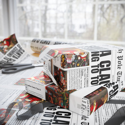 The North Pole Times Newspaper Gift Wrapping Paper - SmartHomeGoodies