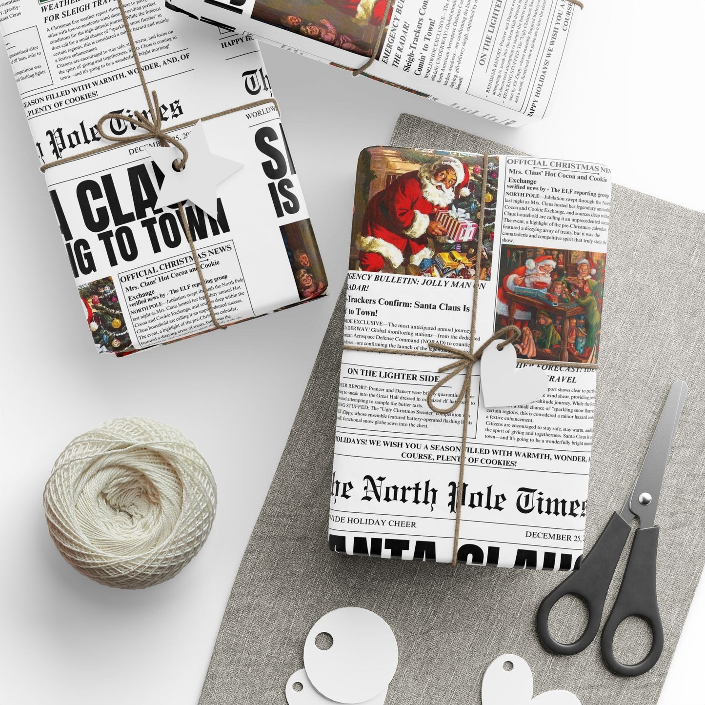 The North Pole Times Newspaper Gift Wrapping Paper - SmartHomeGoodies