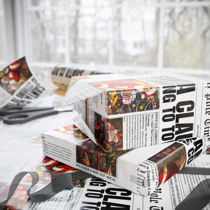 The North Pole Times Newspaper Gift Wrapping Paper - SmartHomeGoodies