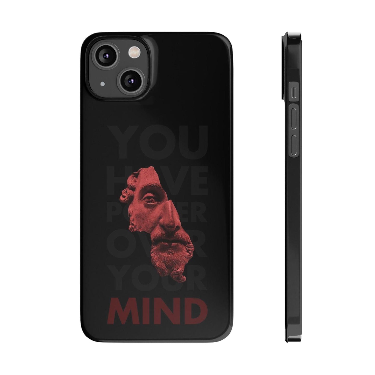 The Power Within: Red Sculpture Reflection Slim iPhone Cases - SmartHomeGoodies