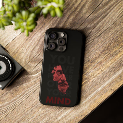 The Power Within: Red Sculpture Reflection Slim iPhone Cases - SmartHomeGoodies