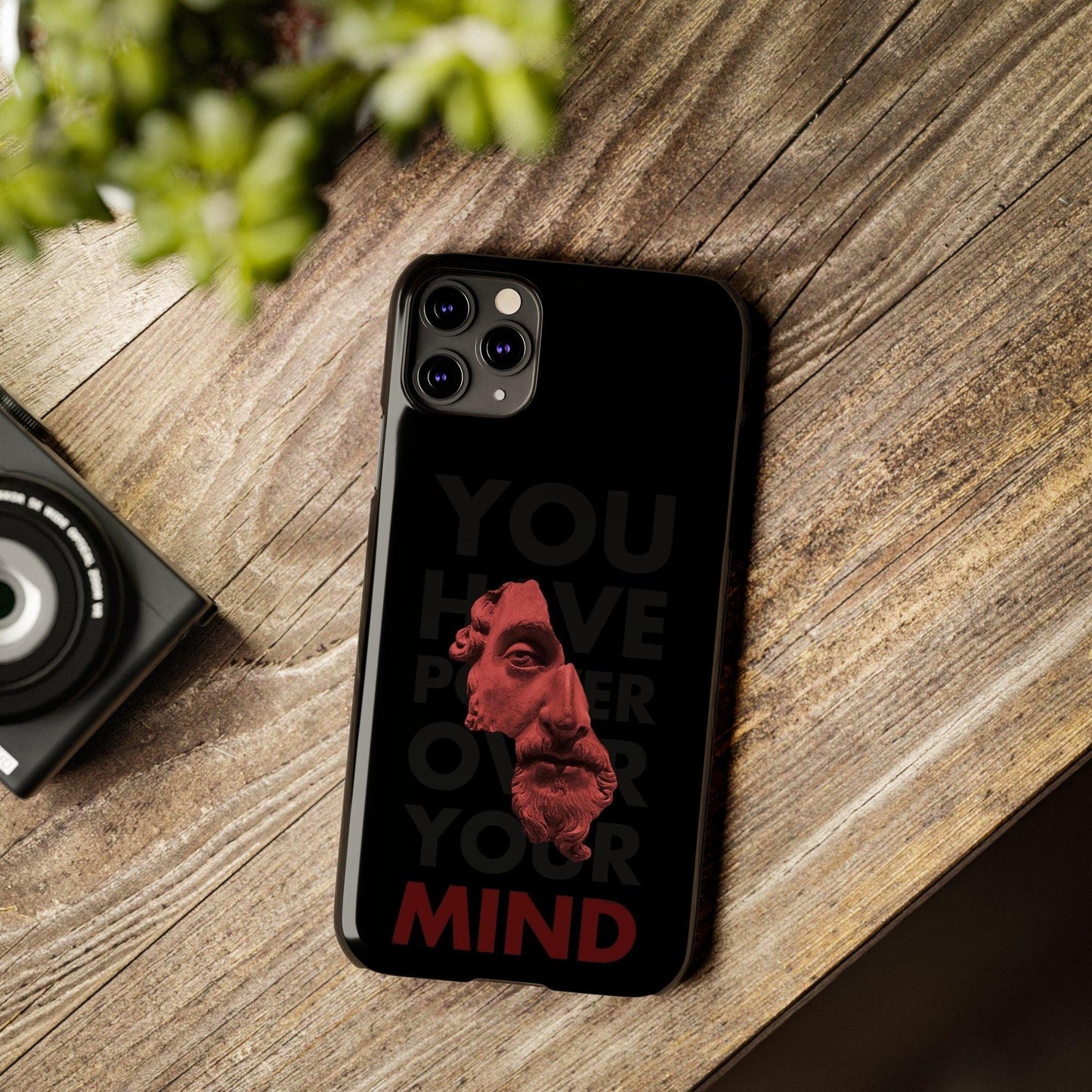 The Power Within: Red Sculpture Reflection Slim iPhone Cases - SmartHomeGoodies