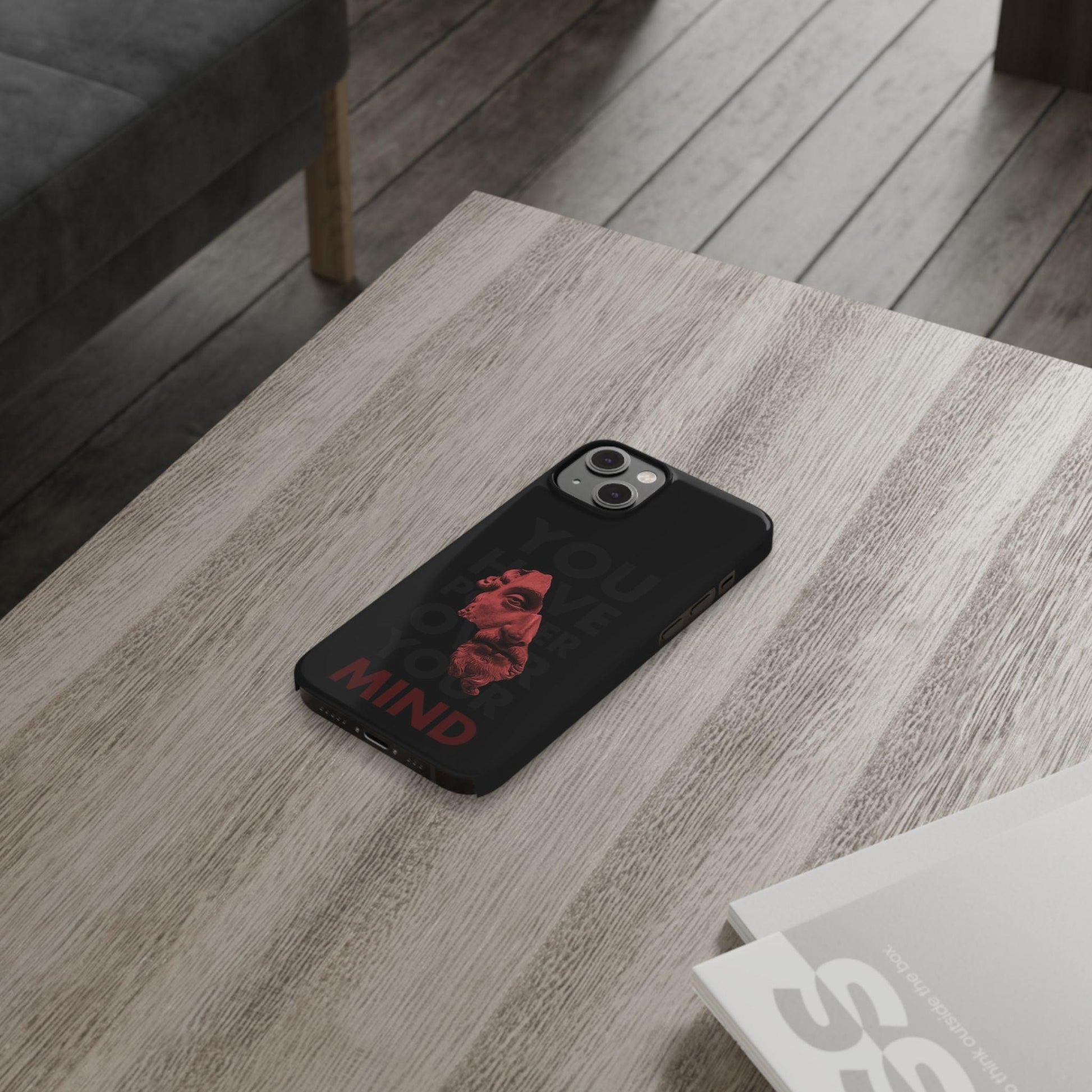 The Power Within: Red Sculpture Reflection Slim iPhone Cases - SmartHomeGoodies