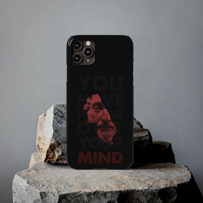 The Power Within: Red Sculpture Reflection Slim iPhone Cases - SmartHomeGoodies