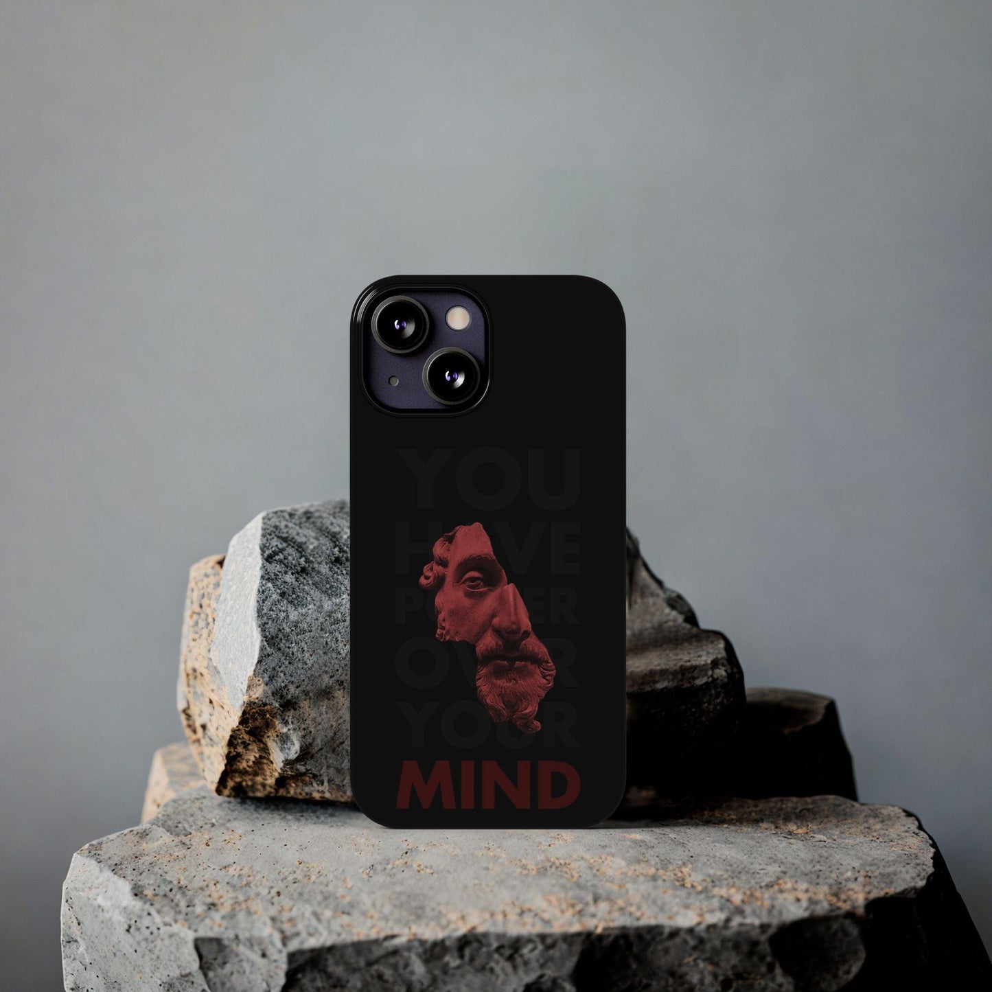 The Power Within: Red Sculpture Reflection Slim iPhone Cases - SmartHomeGoodies