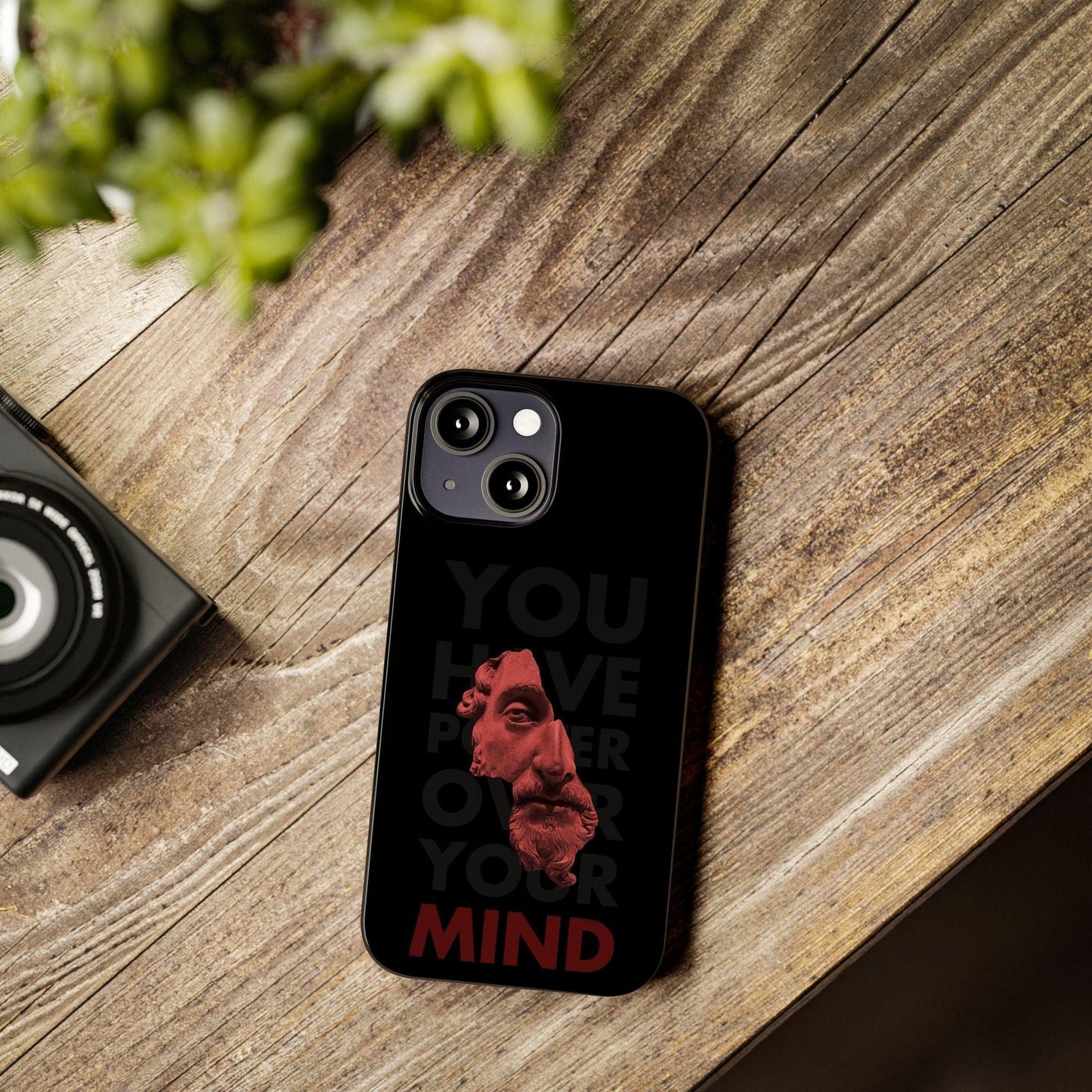 The Power Within: Red Sculpture Reflection Slim iPhone Cases - SmartHomeGoodies