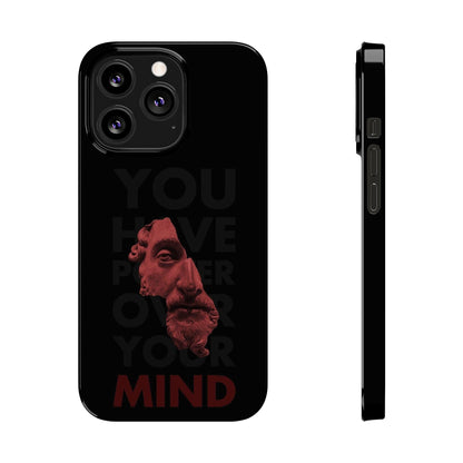The Power Within: Red Sculpture Reflection Slim iPhone Cases - SmartHomeGoodies