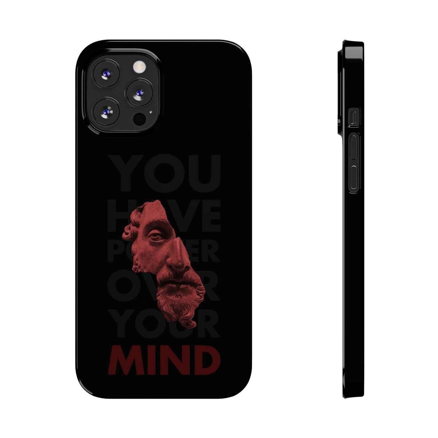The Power Within: Red Sculpture Reflection Slim iPhone Cases - SmartHomeGoodies