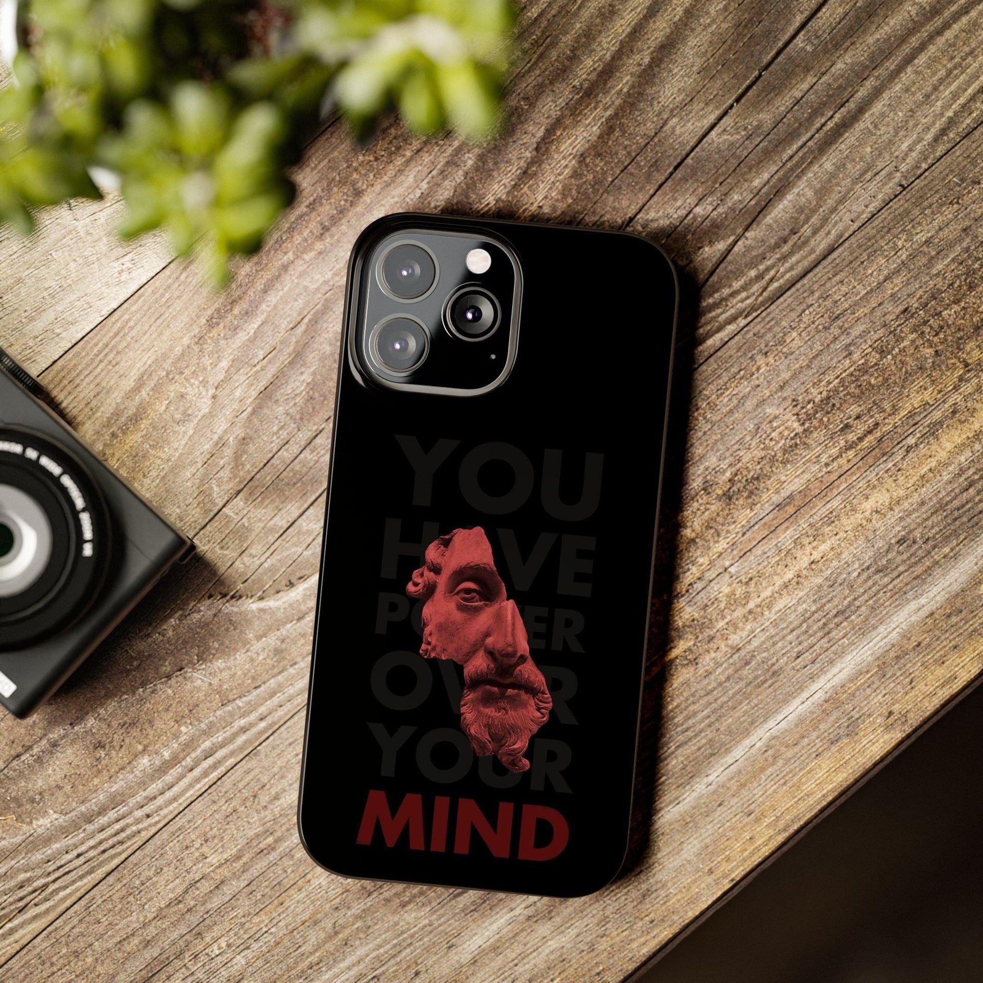 The Power Within: Red Sculpture Reflection Slim iPhone Cases - SmartHomeGoodies