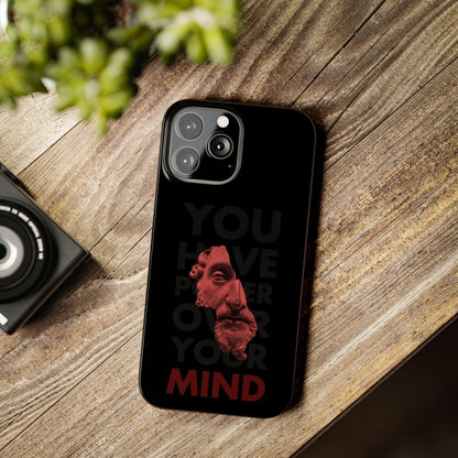 The Power Within: Red Sculpture Reflection Slim iPhone Cases - SmartHomeGoodies