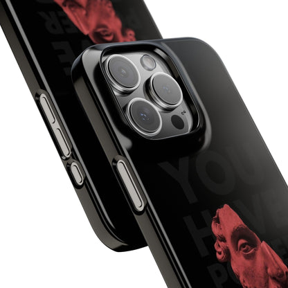 The Power Within: Red Sculpture Reflection Slim iPhone Cases - SmartHomeGoodies