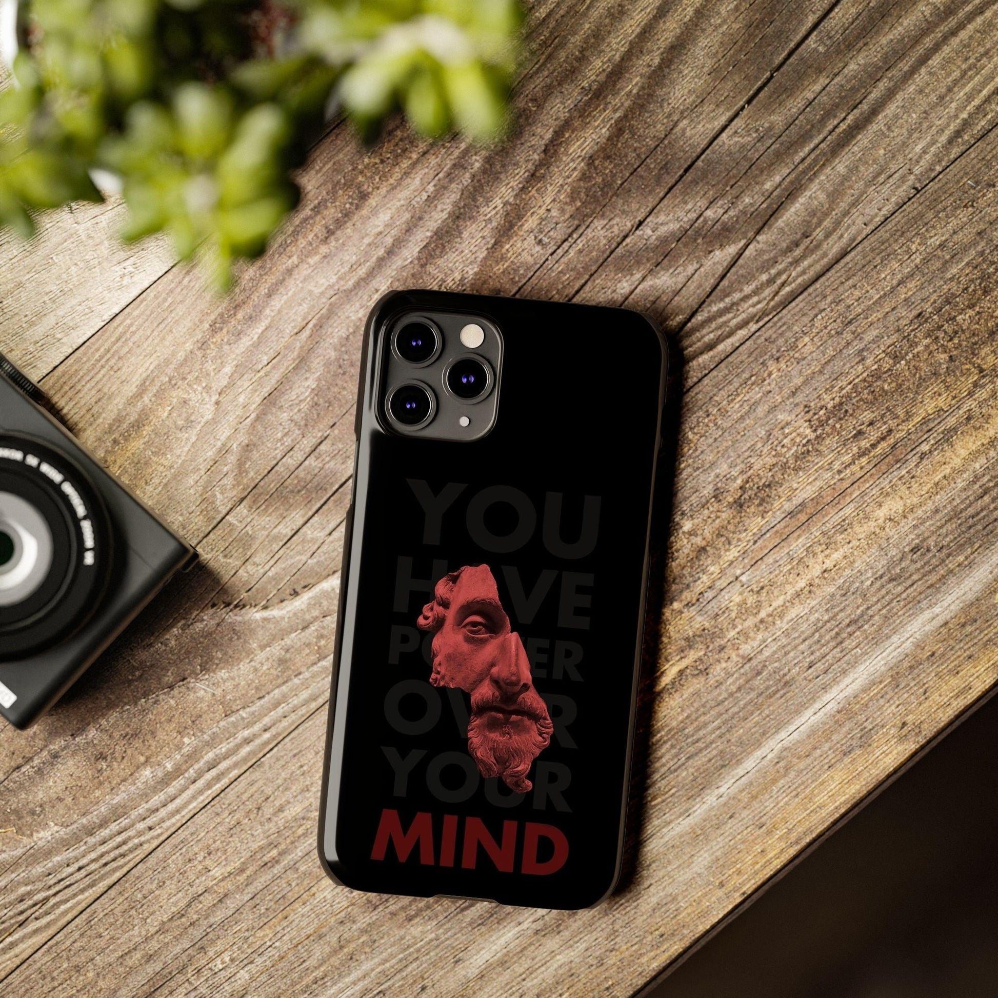 The Power Within: Red Sculpture Reflection Slim iPhone Cases - SmartHomeGoodies