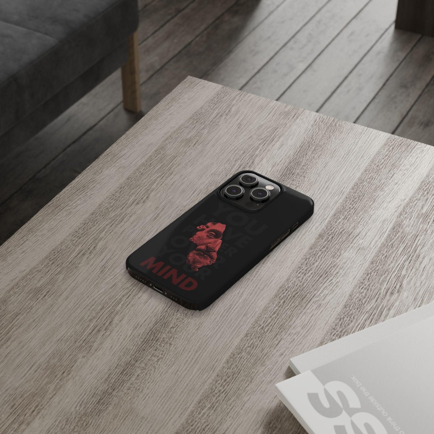 The Power Within: Red Sculpture Reflection Slim iPhone Cases - SmartHomeGoodies