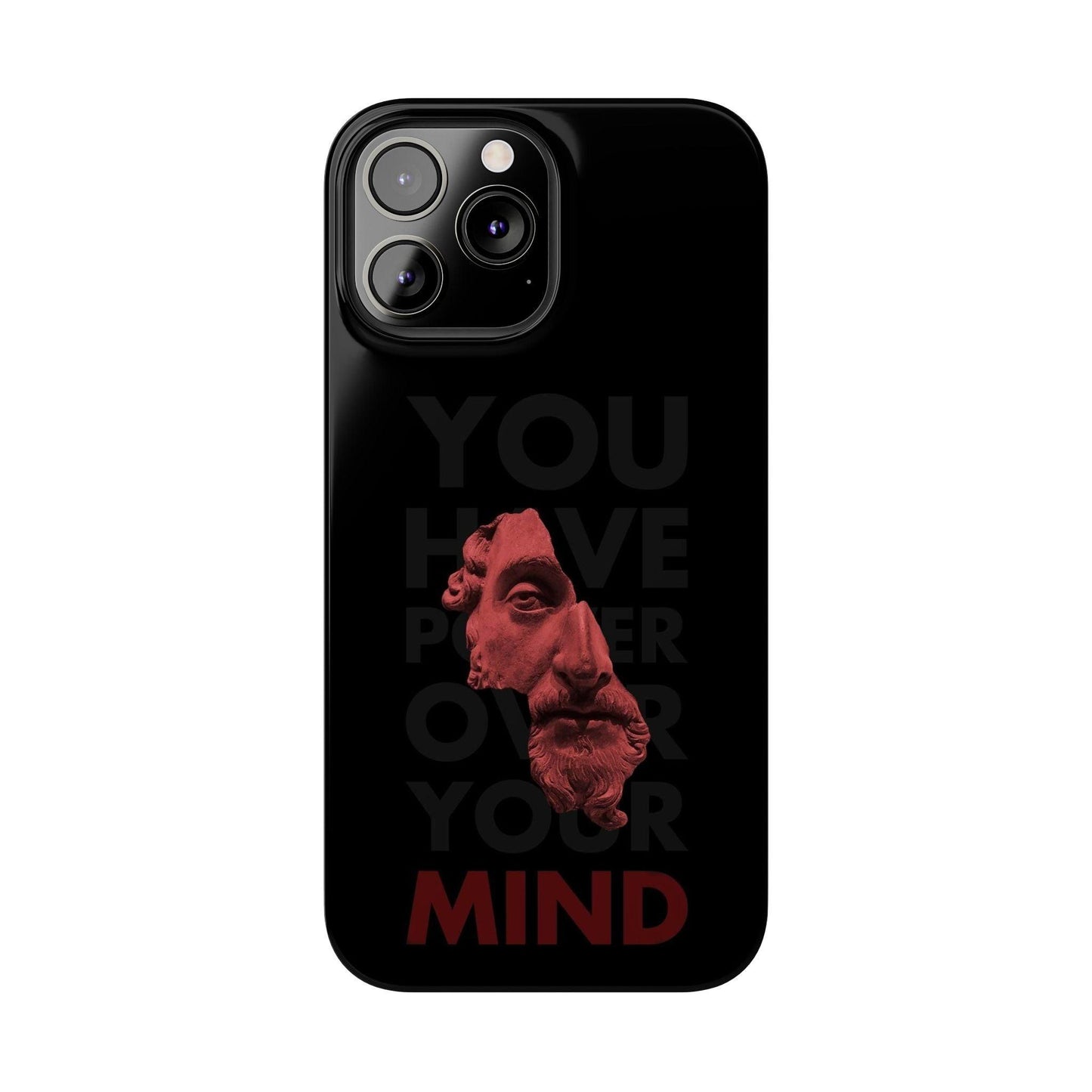 The Power Within: Red Sculpture Reflection Slim iPhone Cases - SmartHomeGoodies