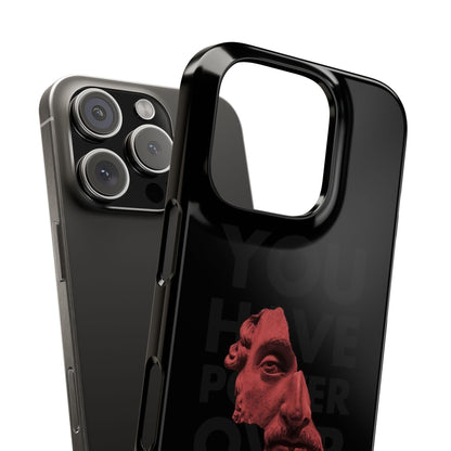 The Power Within: Red Sculpture Reflection Slim iPhone Cases - SmartHomeGoodies