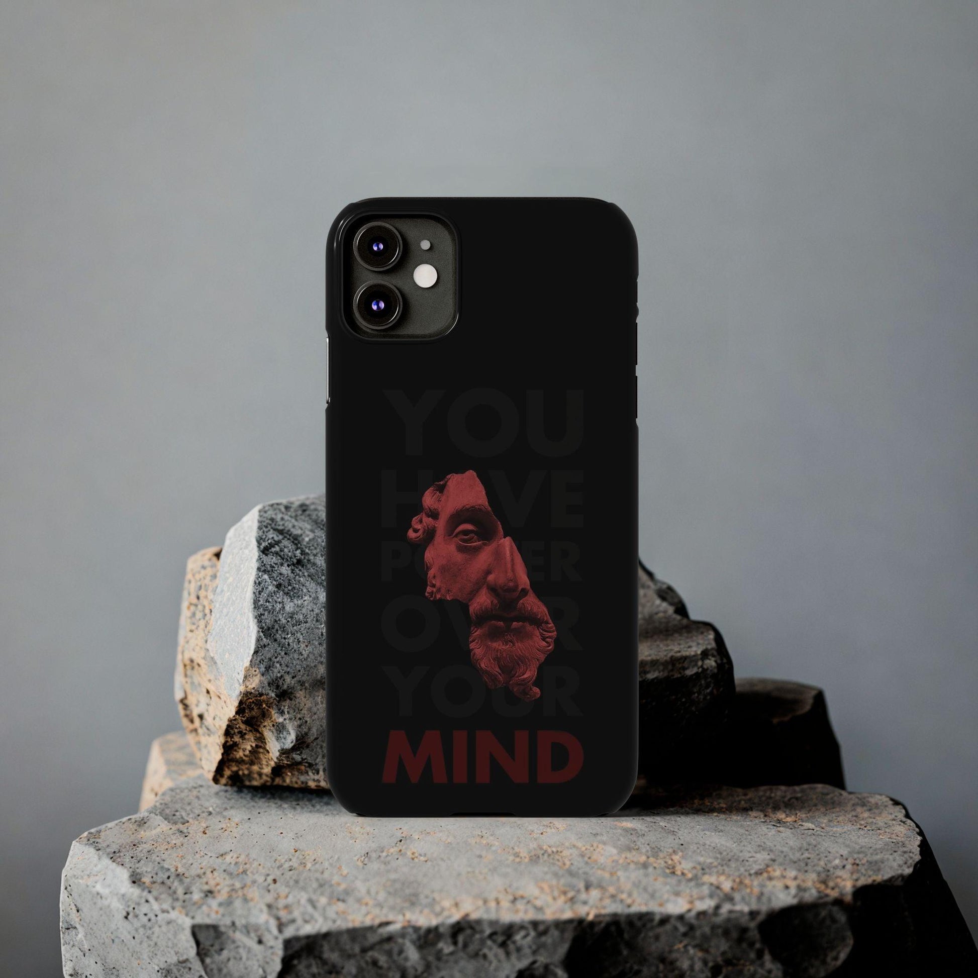The Power Within: Red Sculpture Reflection Slim iPhone Cases - SmartHomeGoodies