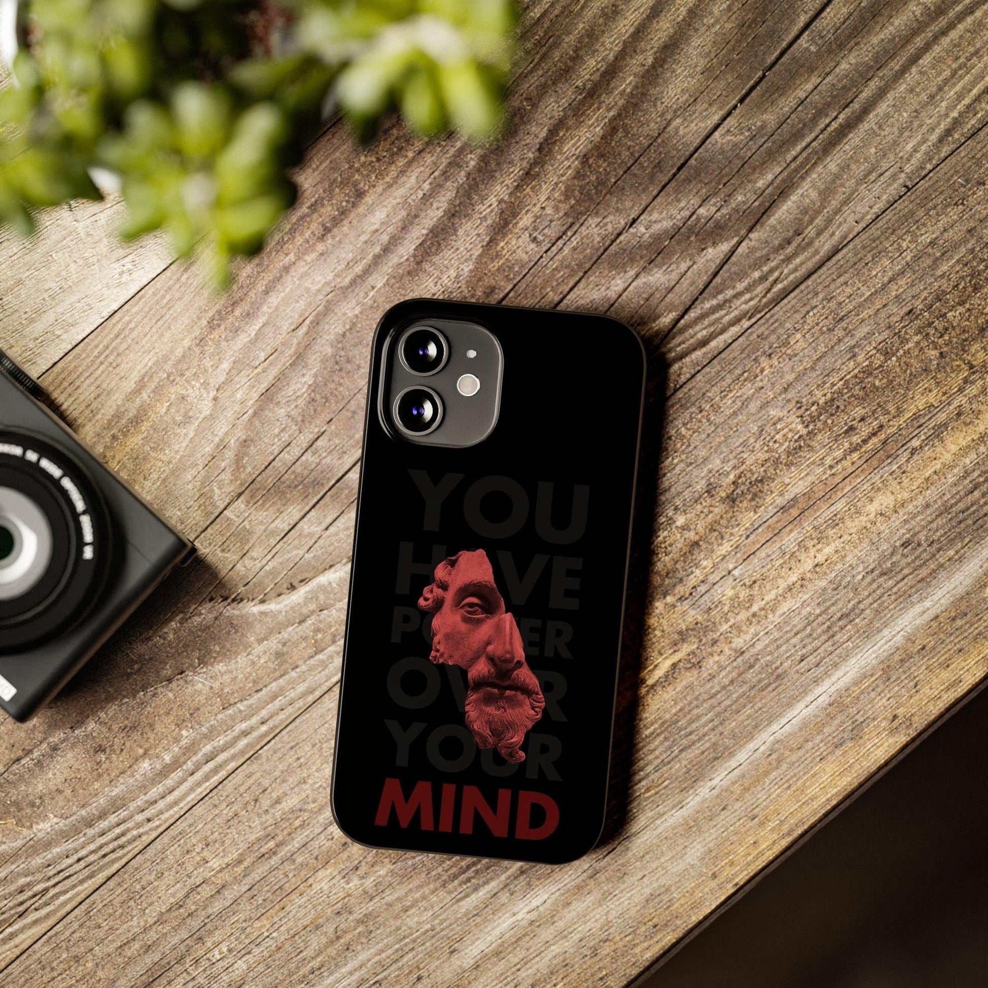 The Power Within: Red Sculpture Reflection Slim iPhone Cases - SmartHomeGoodies