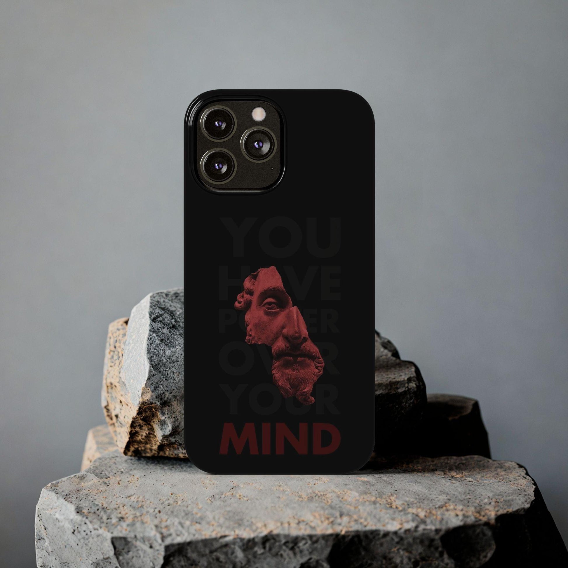 The Power Within: Red Sculpture Reflection Slim iPhone Cases - SmartHomeGoodies