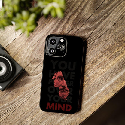 The Power Within: Red Sculpture Reflection Slim iPhone Cases - SmartHomeGoodies