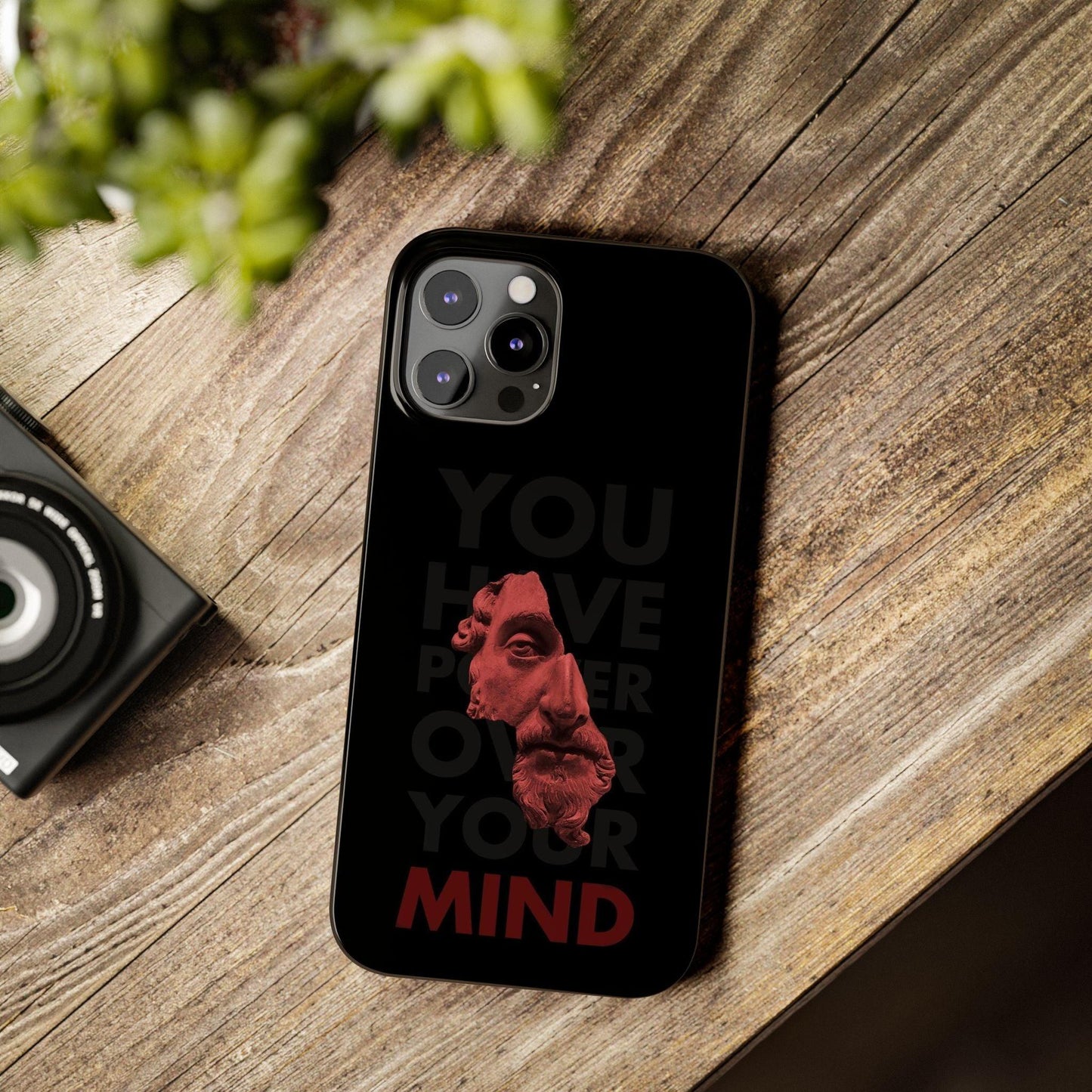 The Power Within: Red Sculpture Reflection Slim iPhone Cases - SmartHomeGoodies