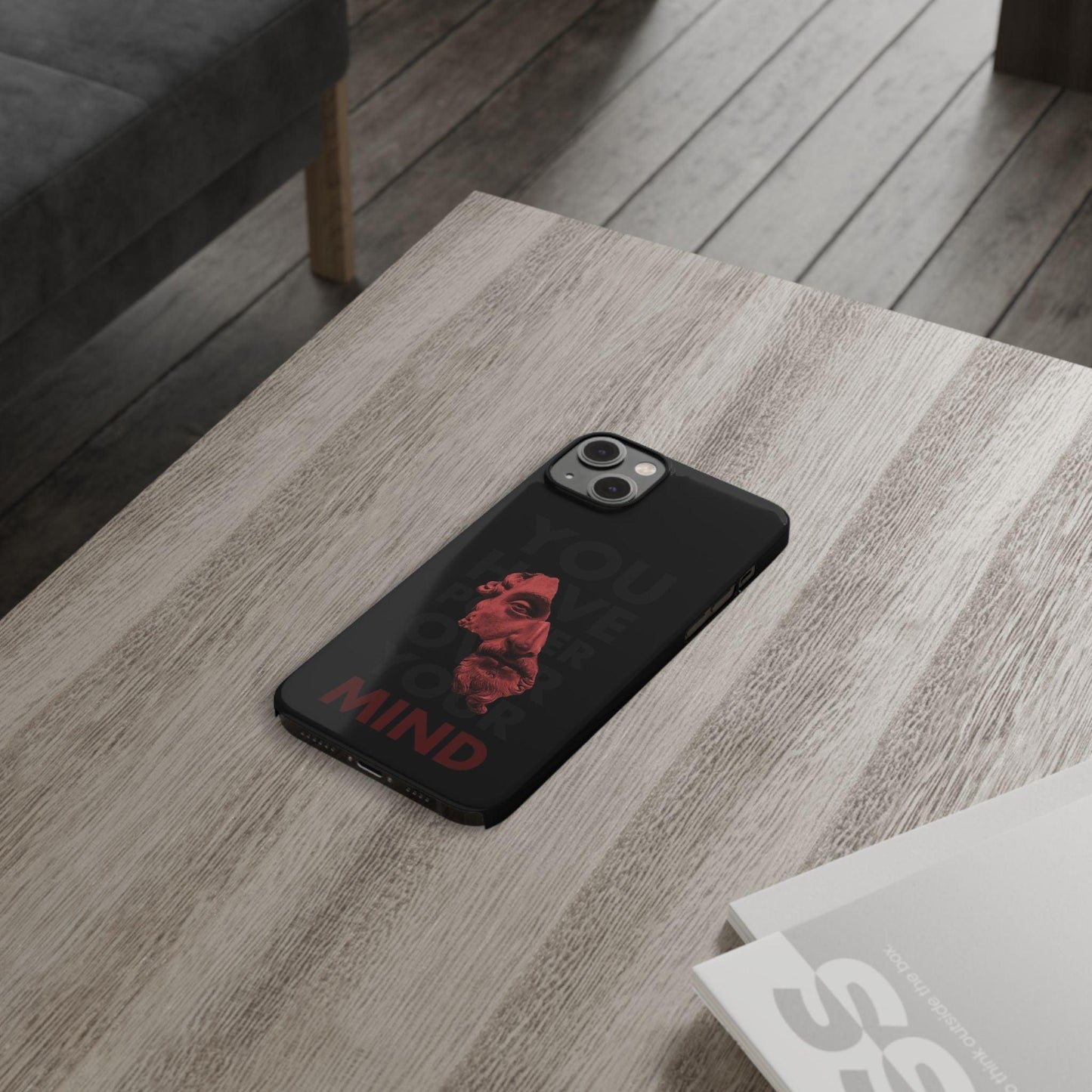 The Power Within: Red Sculpture Reflection Slim iPhone Cases - SmartHomeGoodies
