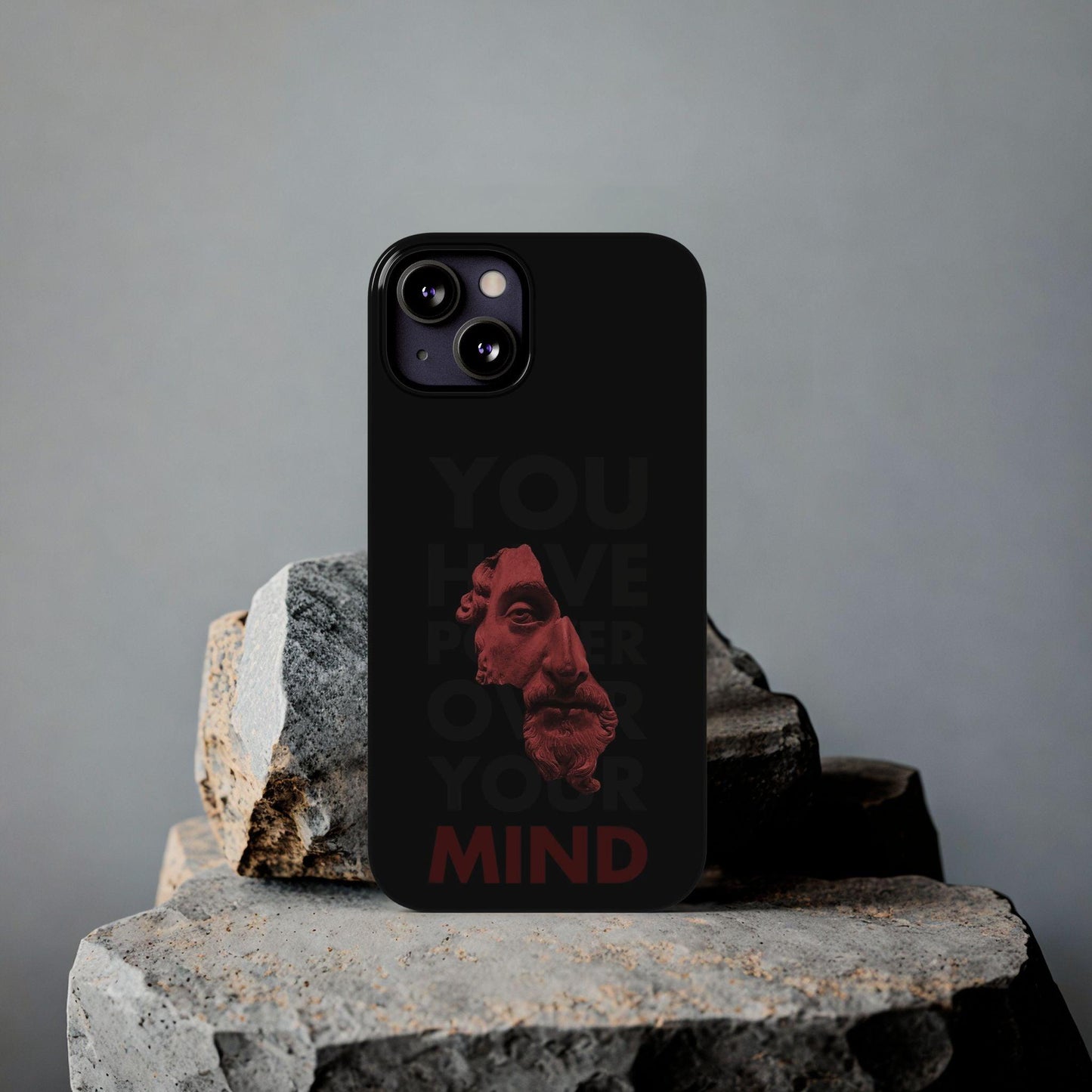 The Power Within: Red Sculpture Reflection Slim iPhone Cases - SmartHomeGoodies