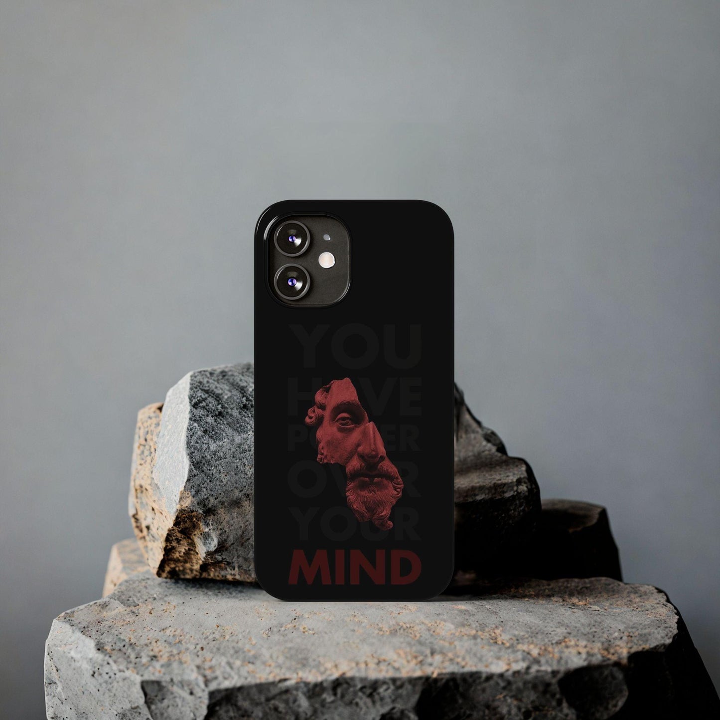 The Power Within: Red Sculpture Reflection Slim iPhone Cases - SmartHomeGoodies