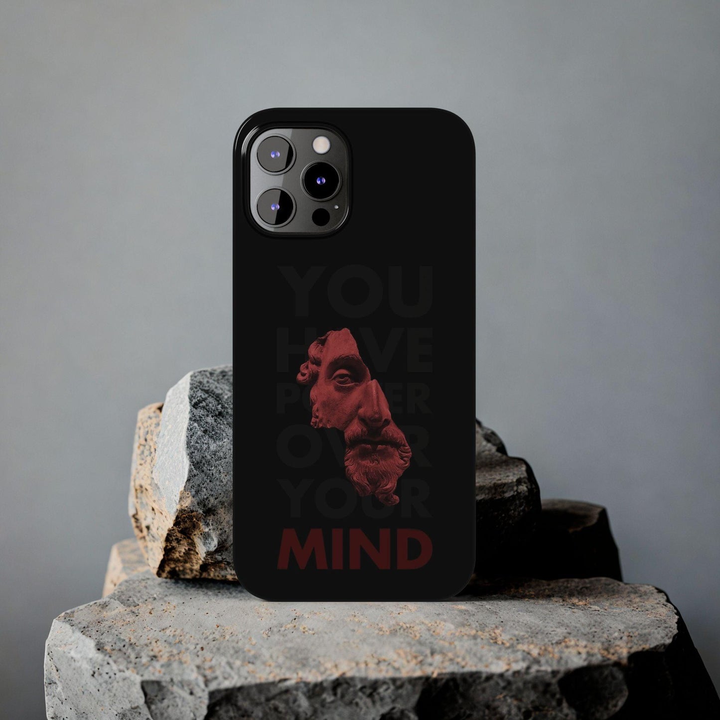 The Power Within: Red Sculpture Reflection Slim iPhone Cases - SmartHomeGoodies