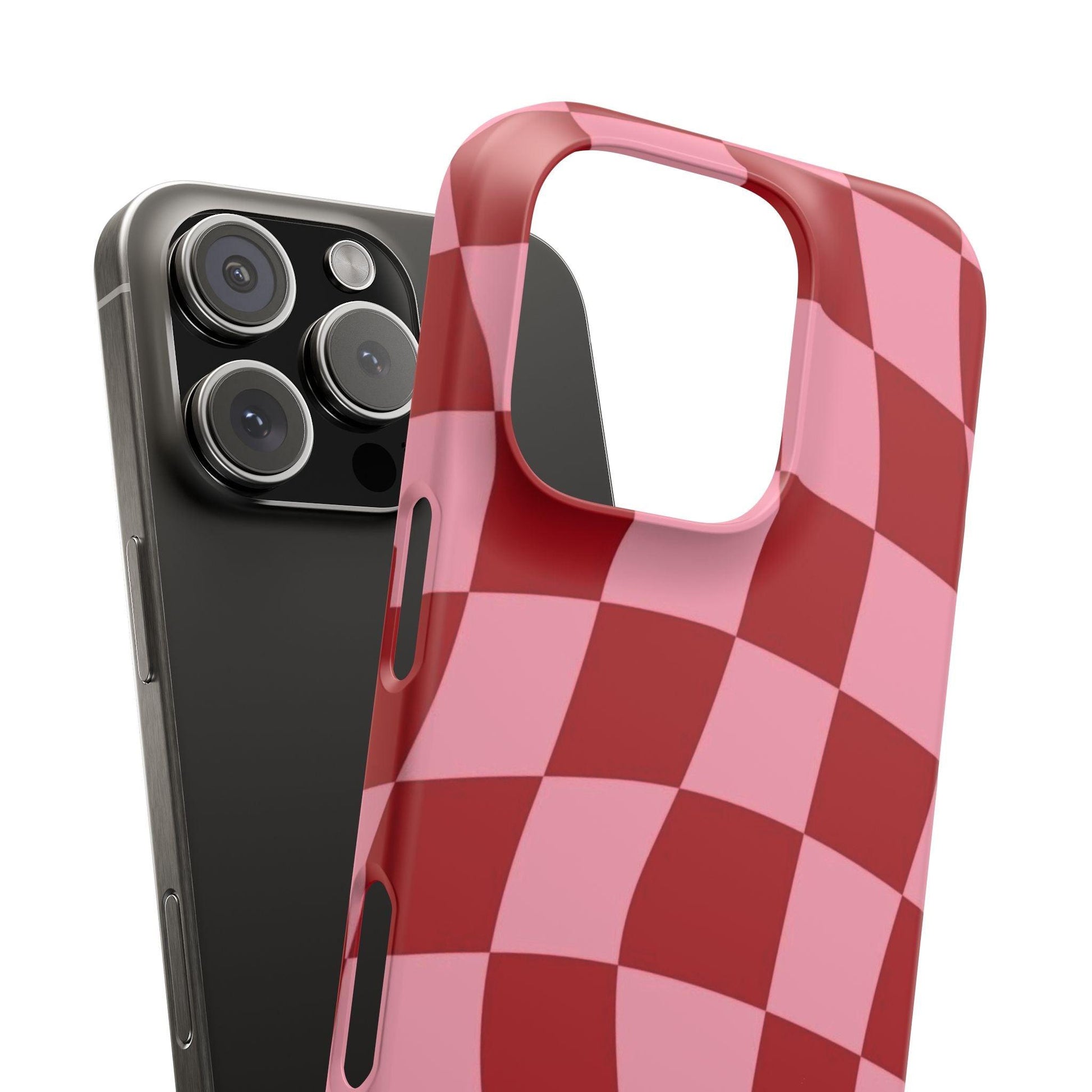 Twist & Check Red Snap iPhone Cases - SmartHomeGoodies