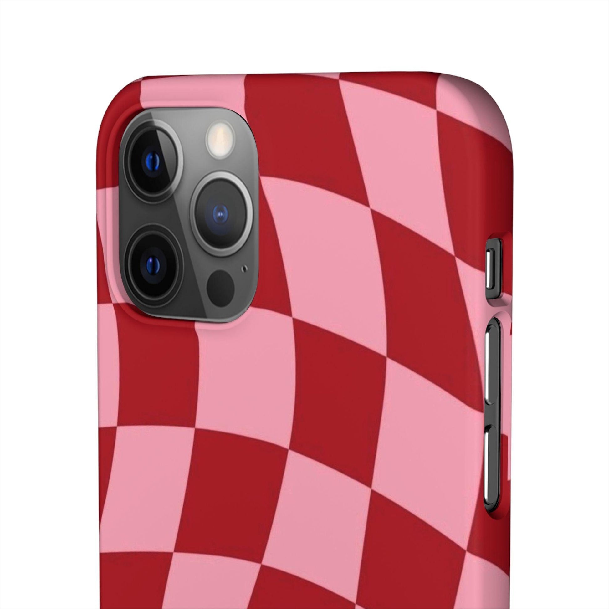 Twist & Check Red Snap iPhone Cases - SmartHomeGoodies