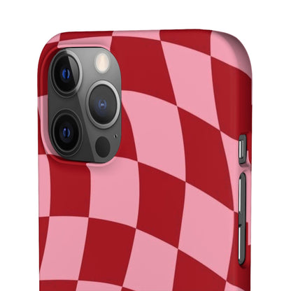 Twist & Check Red Snap iPhone Cases - SmartHomeGoodies