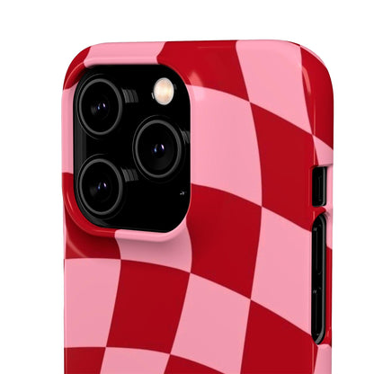 Twist & Check Red Snap iPhone Cases - SmartHomeGoodies