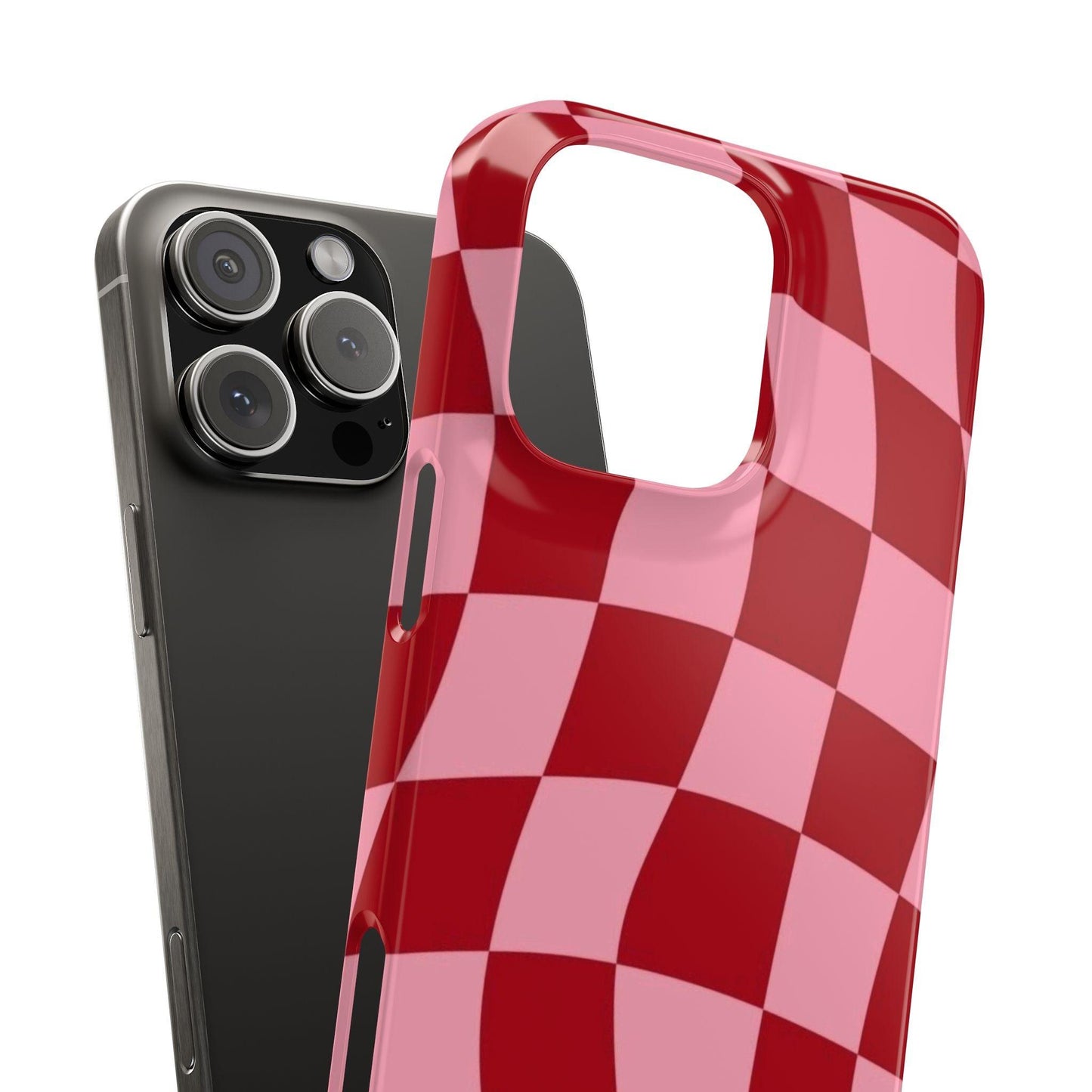 Twist & Check Red Snap iPhone Cases - SmartHomeGoodies