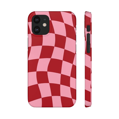 Twist & Check Red Snap iPhone Cases - SmartHomeGoodies